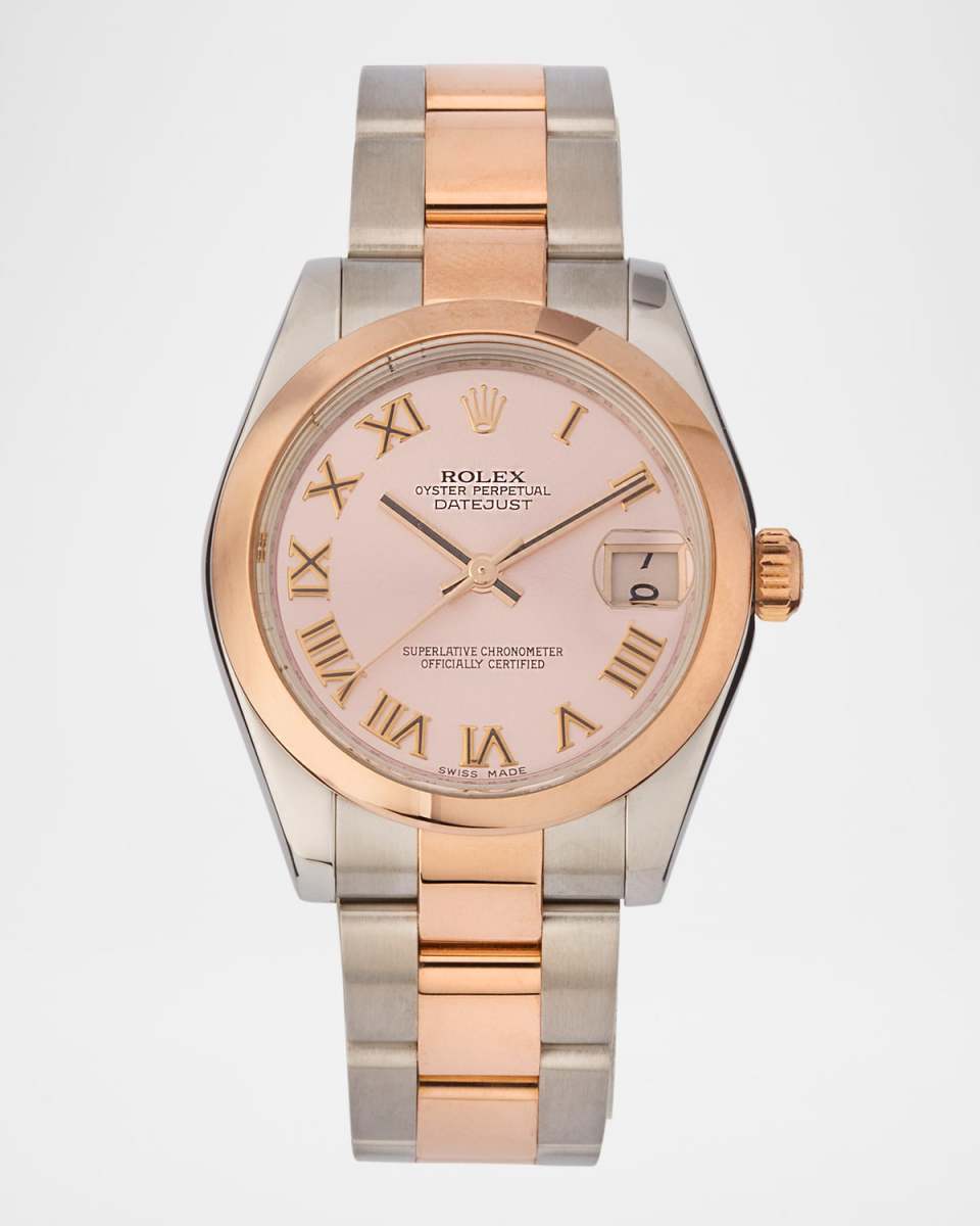 Rolex Stainless Steel and 18K Rose Gold Datejust 31mm Vintage Current Watch